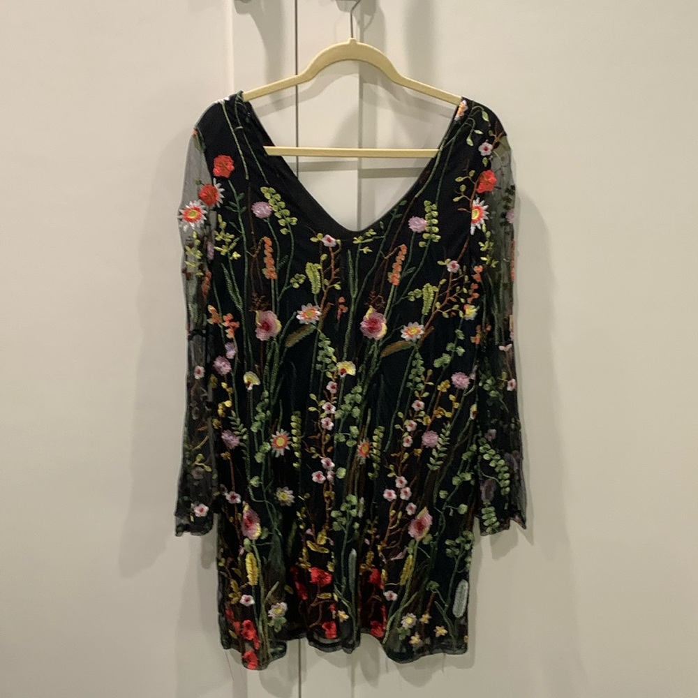 Cocktail embroidered dress